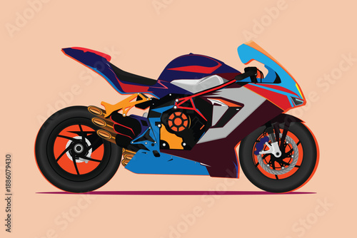 vector illustration of a motorcycle