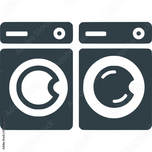 Washer Dryer Icon Vector