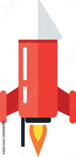 Red Rocket Launching into the Air.