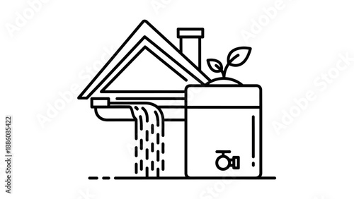 Rainwater Harvesting System Storage Tank.