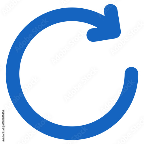 Flat Colored Reboot Icon for System Maintenance