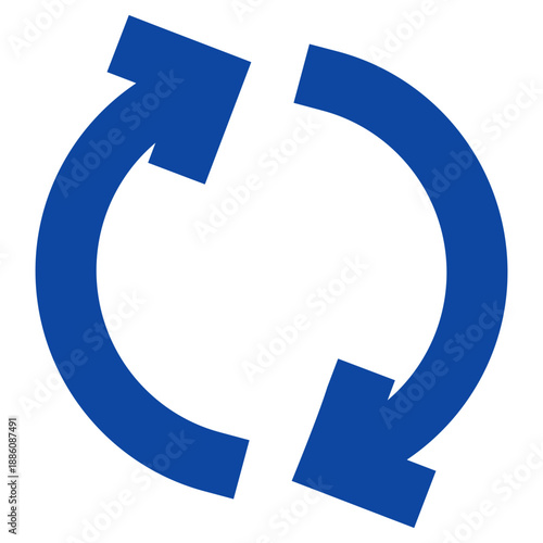 Flat Colored Reboot Icon for System Maintenance