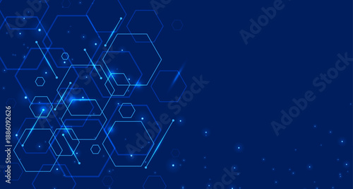 Digital technology with hexagonal shapes