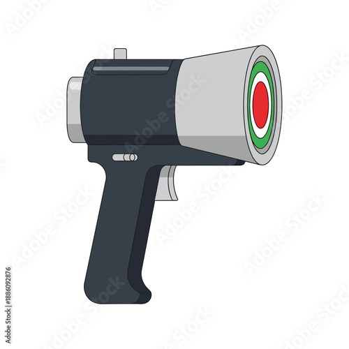 Retro futuristic raygun illustration