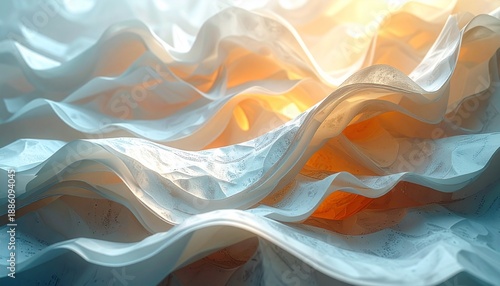 Knowledge and learning concept background, abstract paper-like layers, soft lighting