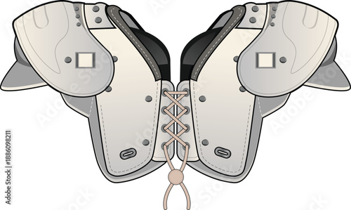 Grid Iron Football Shoulder Pads Gear Vector