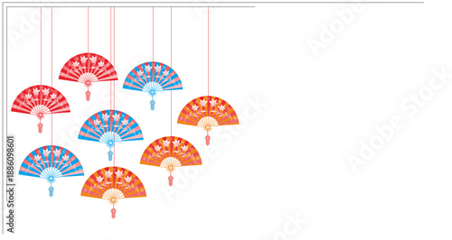 Chinese New Year hanging decoration materials and fan set shape