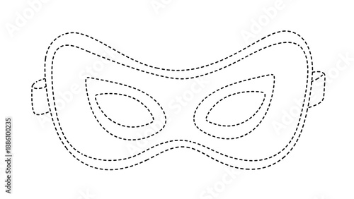 Sleep mask with dotted lines on for relaxation and sleep