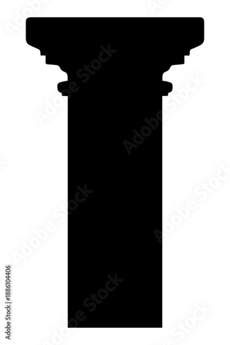 Classic architectural column silhouette representing strength and historical building structure