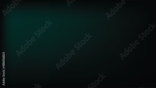 Dark teal green gradient background with elegant black vignette border