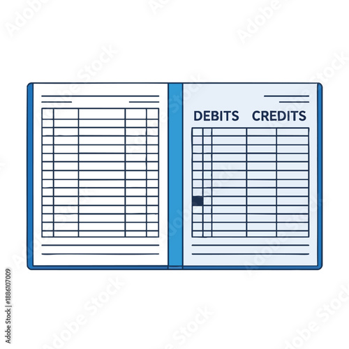 Accounting Ledger Book Open