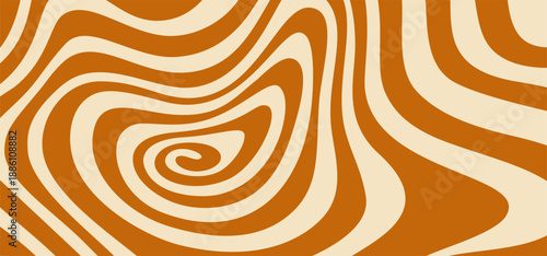 Swirl Caramel Pattern. Milk Chocolate Splash Background. Vector Peanut Butter Abstract Texture. Wave Toffee Creamy Sauce Pattern.