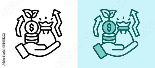 Wealth Trends whitegreen icon