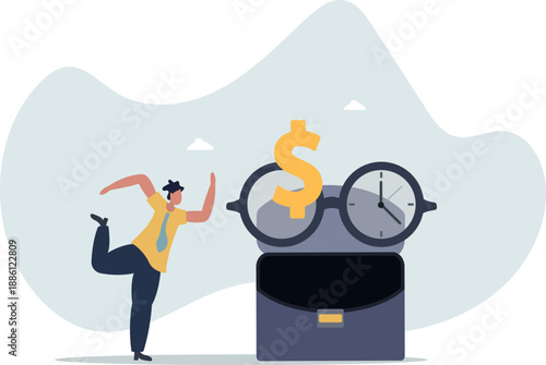 Time is money, investment profit or pension fund, value price or long term investing, saving money or debt payment,life and employment of people.