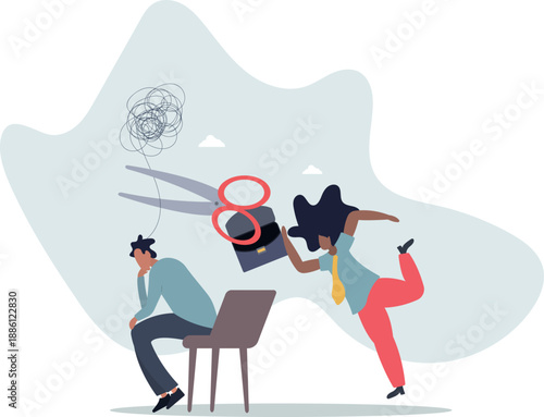 A female psychologist helps solve problems and restore mental health to the patient.