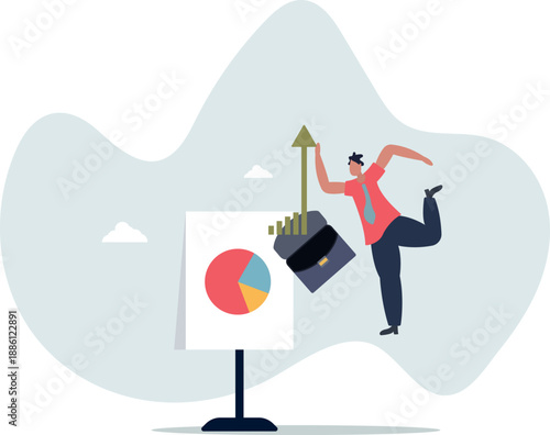 The analyst shows a presentation.life and employment of people.