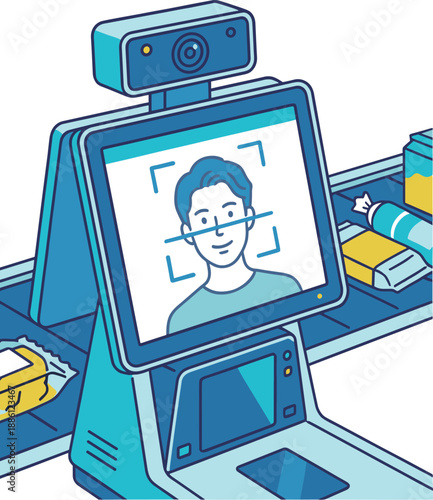 Face recognition payment at self checkout terminal