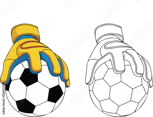 Hand holding a soccer ball ready for play
