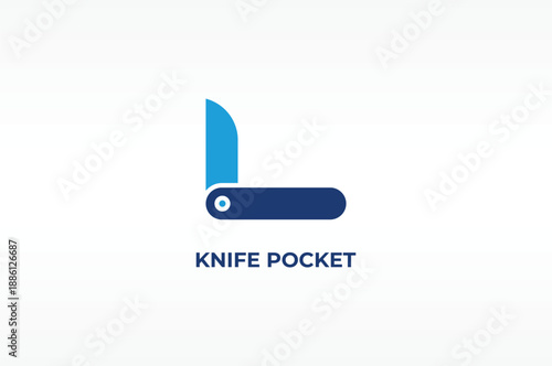 KNIFE POCKET vector, icon or logo sign isolated symbol illustration