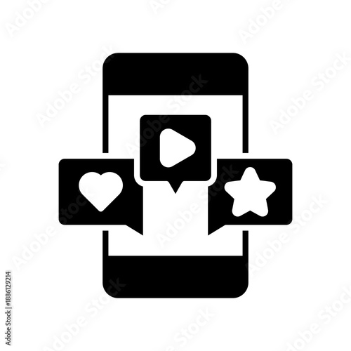 Social Media glyph icon