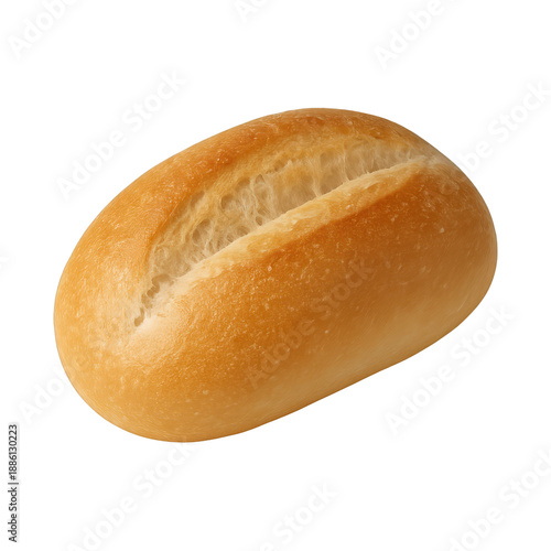 PNG Freshly baked bread roll image.