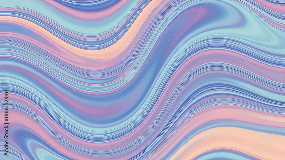 Fototapeta premium Pastel Colored Wavy Liquid Marble Pattern.
