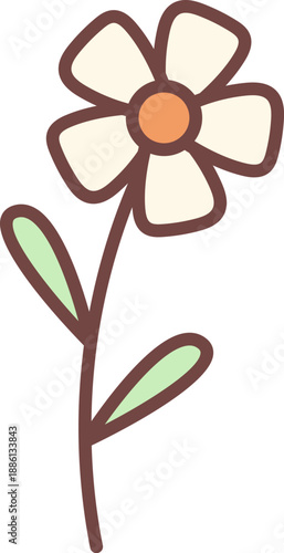 Flower Stem With Petals