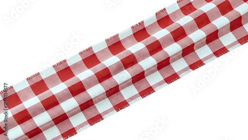 Red and White Gingham Fabric