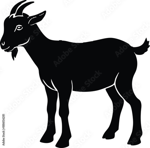Goat, Farm Animal Silhouette