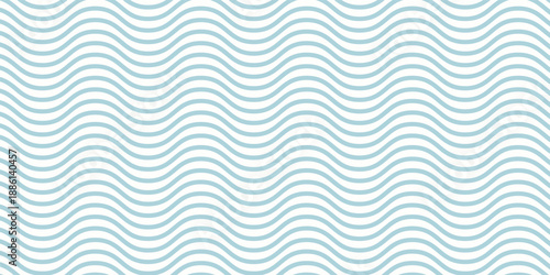 Seamless Wave Pattern, Hand drawn water sea vector background. Wavy beach print, curly grunge paint lines,