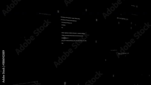 PNG Alpha.Futuristic digital data glitch deep space black background