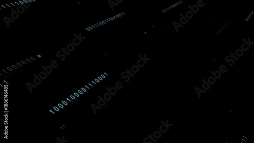 PNG Alpha.Mysterious dark abstract digital binary code stream