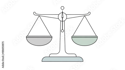 Balance Scales Icon Representing Justice and Equality, symbolizing fair judgment