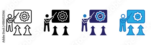 Induction Icon Multi Style Vector Illustration