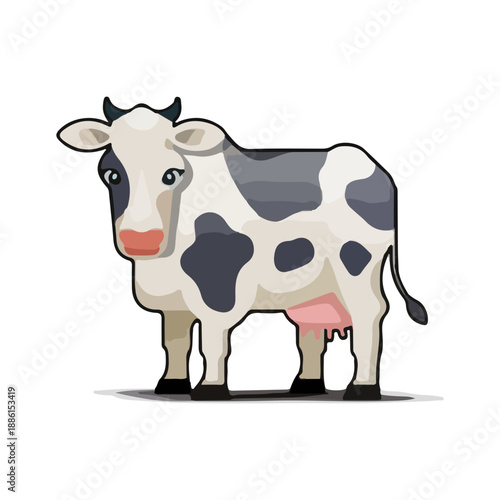 Spotted Dairy Cow Illustration