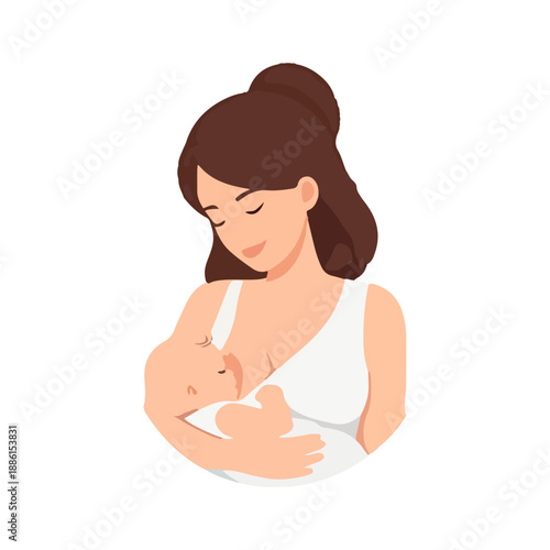 Mother Breastfeeding Baby Love and Nurturing Relationship