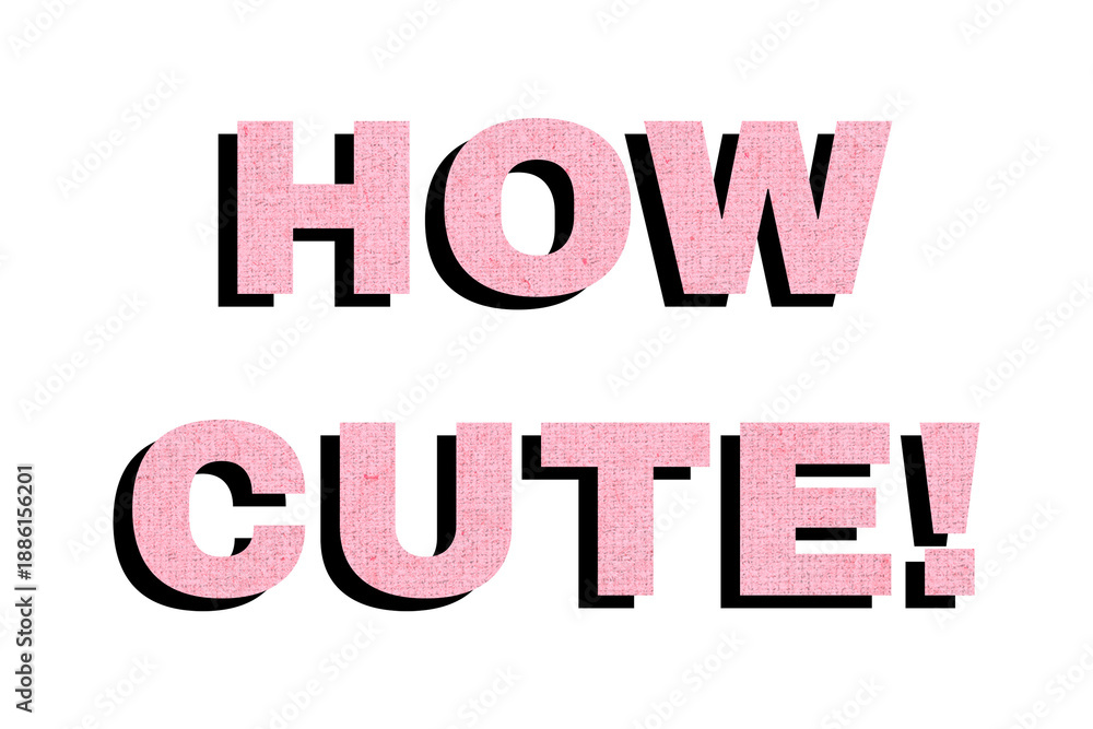 Obraz premium Png how cute! shadow font