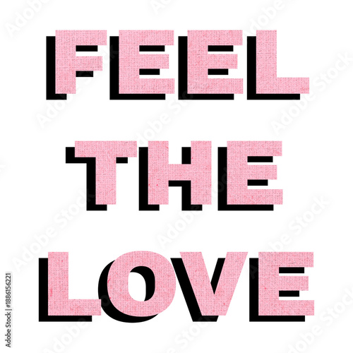 фотографія Png feel the love word typography