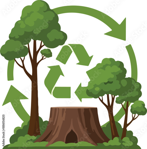 Recycling Trees A Sustainable Approach to Preserve Nature and Reduce Environmental Impact