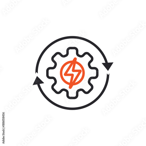 produce energy icons outline and Flat Style,transparent background