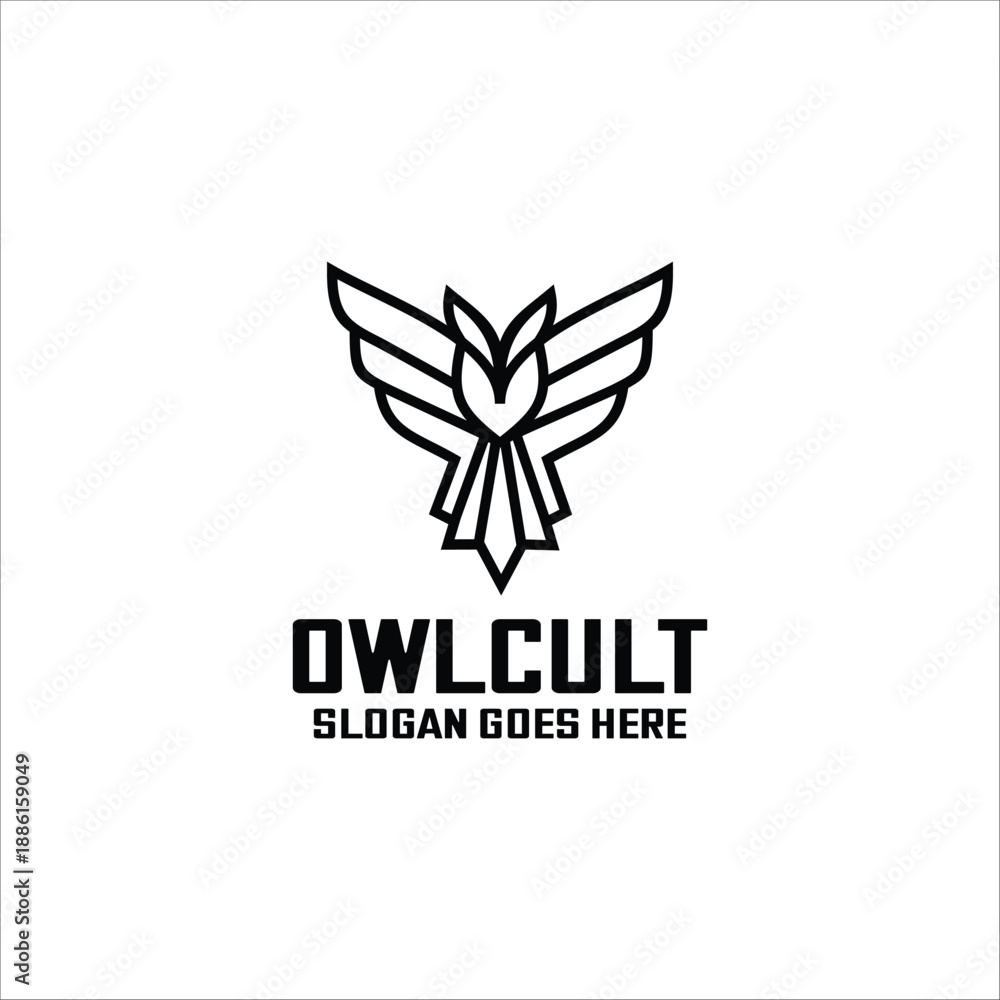 Fototapeta premium Owl logo design in vector