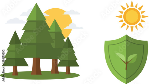 Protecting Forests A Visual Depiction of Nature's Shield and Sustainable Growth