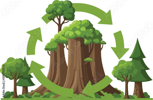 The Cycle of Growth Depicting the Rebirth and Regeneration of Forests