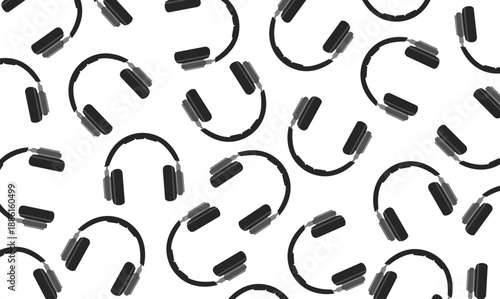 Design background headphone random unique abstract with white background