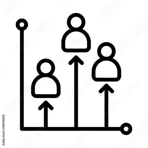 Customer Lifetime Value Icon - Black Outline