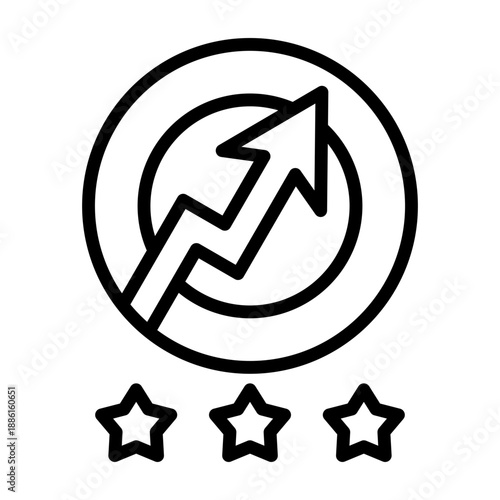 Lead Scoring Icon - Black Outline