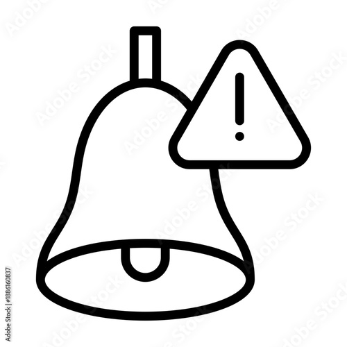 Reminder Alerts Icon - Black Outline