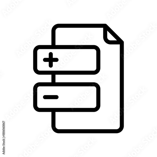 Custom Fields Icon - Black Outline