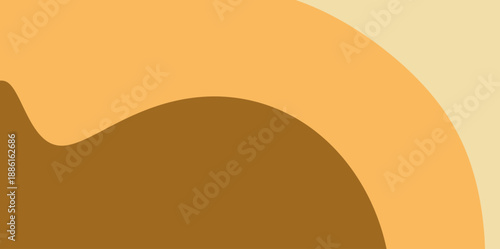 Warm Mountain Silhouette Vector Illustration. Abstract mountain-like curves in warm brown shades, providing a peaceful and grounded feel for various lifestyle and wellness designs.