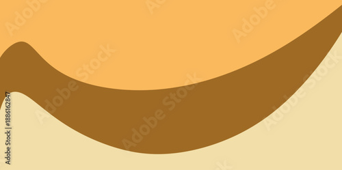 Minimalist Arch Wave Vector Illustration. Sophisticated vector background with a large sweeping arch in earth tones, designed for clean minimalist advertising and high-end branding.